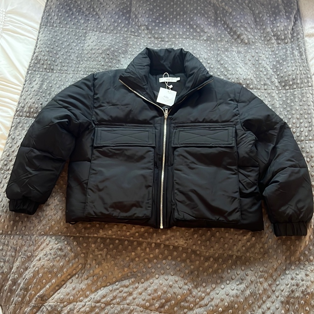 Black puffer jacket
